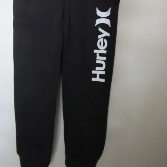 Hurley Fleece Sweatpants Size Large 16-18 Boys Black Jogger Warm - Picture 6 of 6